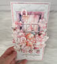 Pink Gingerbread Christmas Card - (112) Handmade Layered Card - Image 3
