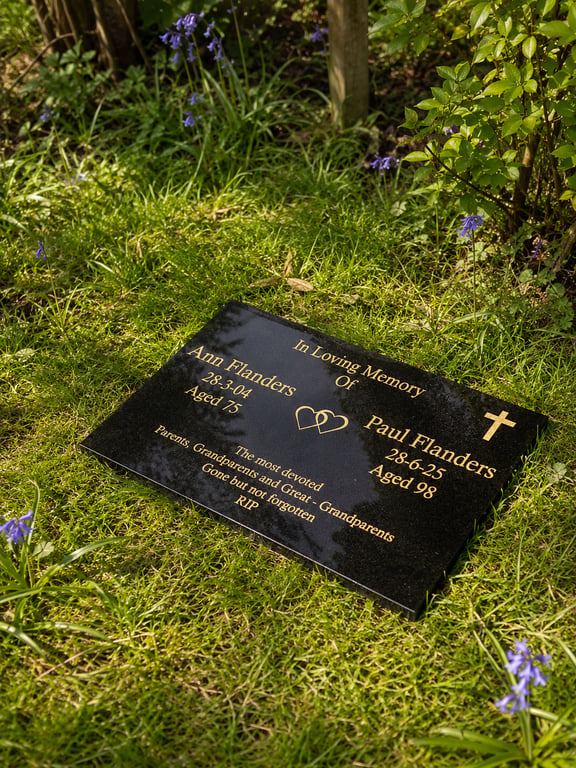 Flat Grave Plaque Grave Marker Cemetery stone Remembrance Grave Plaque Stone 