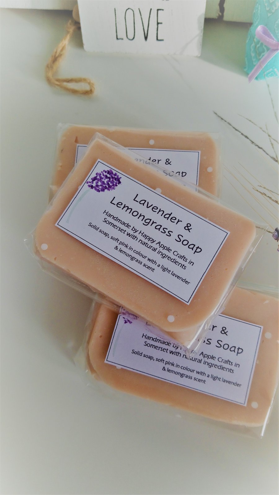 Handcrafted Lavender & Lemongrass Soap Bar
