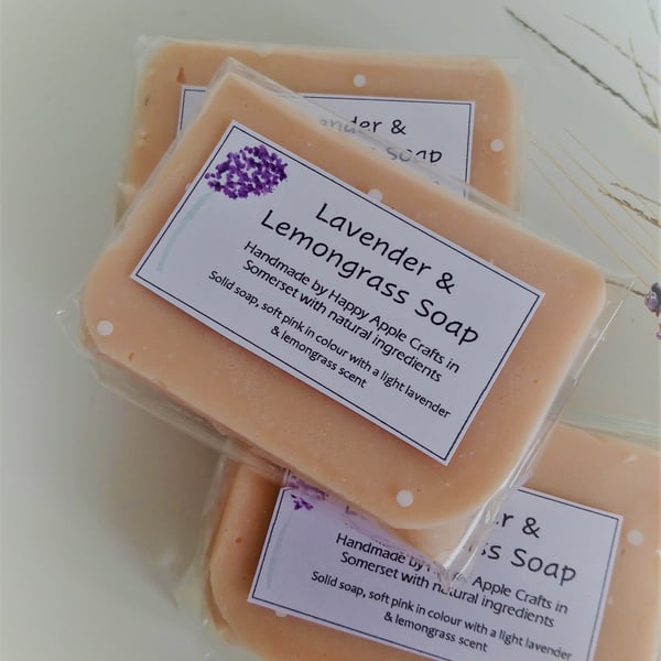 Handcrafted Lavender & Lemongrass Soap Bar