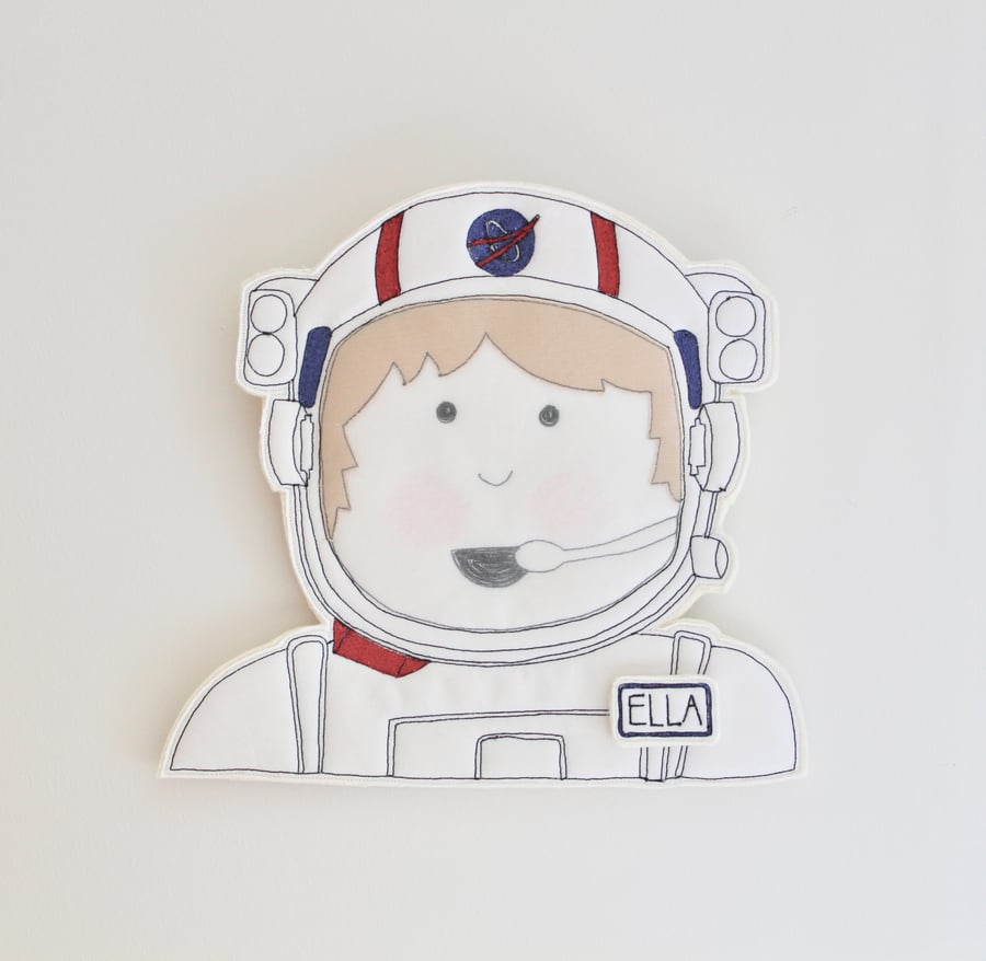 'One Small Step' - Astronaut Wall or Door Plaque  - Personalisable