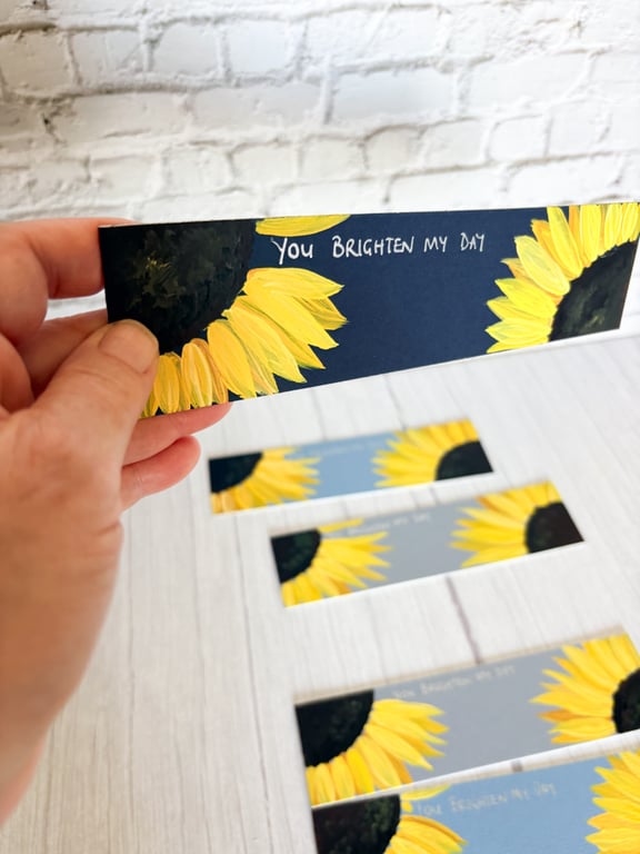 Hand Painted Sunflower Bookmark 