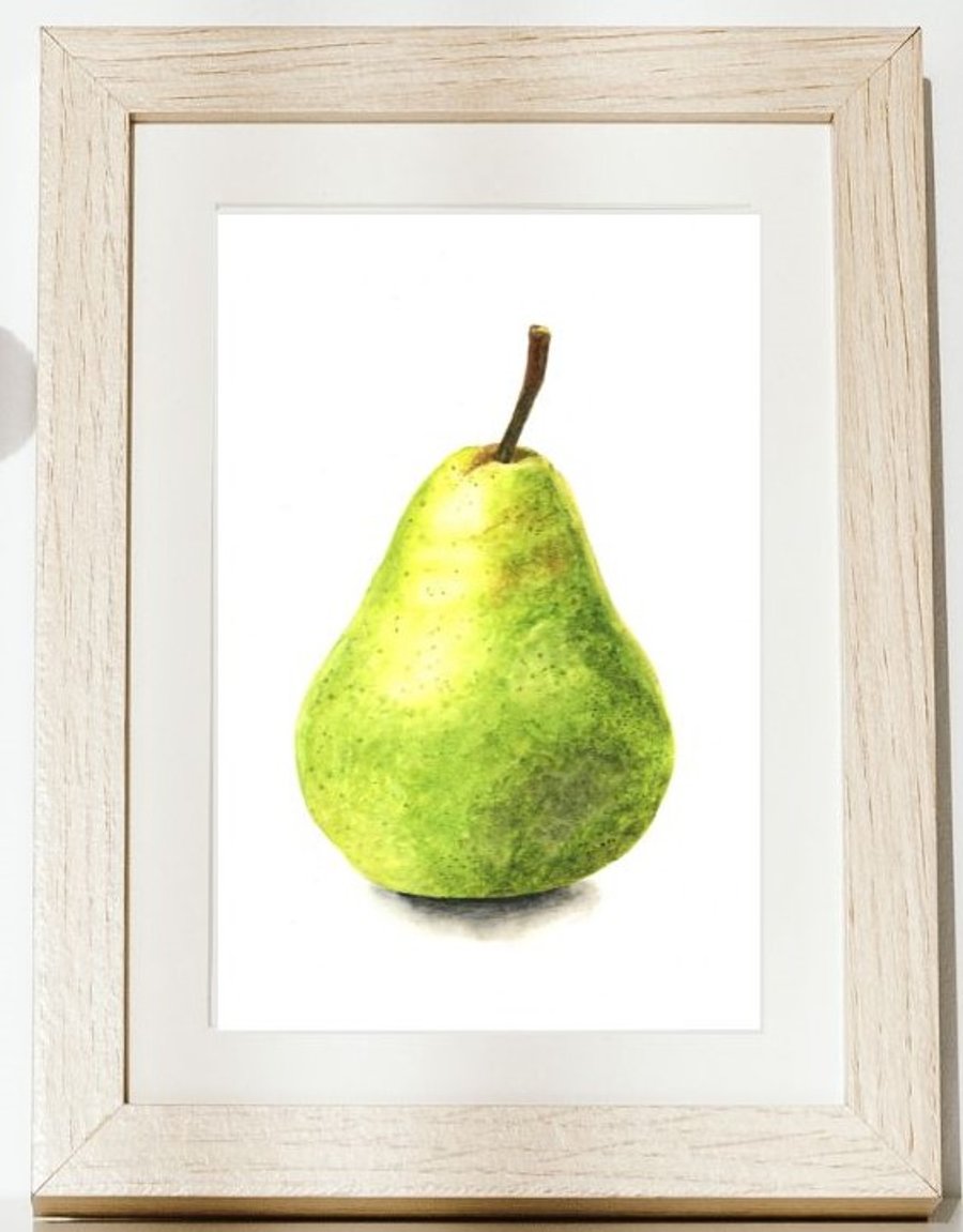 Pear - original watercolour painting