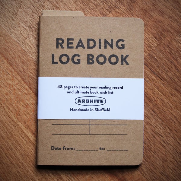 Single A6 ‘Reading Log Book’ pocket book with typographic cover