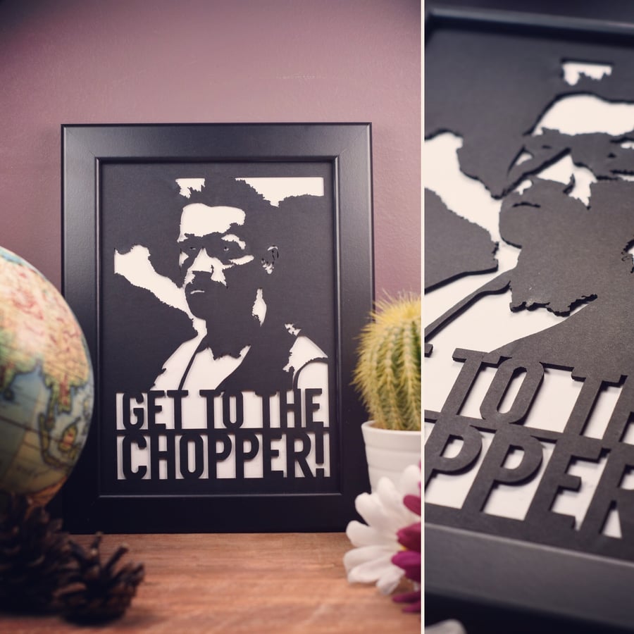 Predator - Get to the Chopper Framed Artwork - 13cm x 18cm