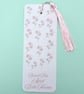 Sweet Pea April Birth Flower Bookmark - Laminated Floral Bookmark with Tassel