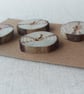Four Beachcombed Buttons, driftwood disk buttons - Image 3