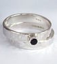 Sapphire Engagement Wedding Ring Set ,  Sterling Silver Fully Hallmarked - Image 1