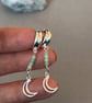 Chrysoprase Crescent Moon Earrings - Image 2