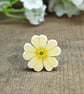Primrose Pin Brooch, Handmade February Birthday Gift, February Birth Flower - Image 1