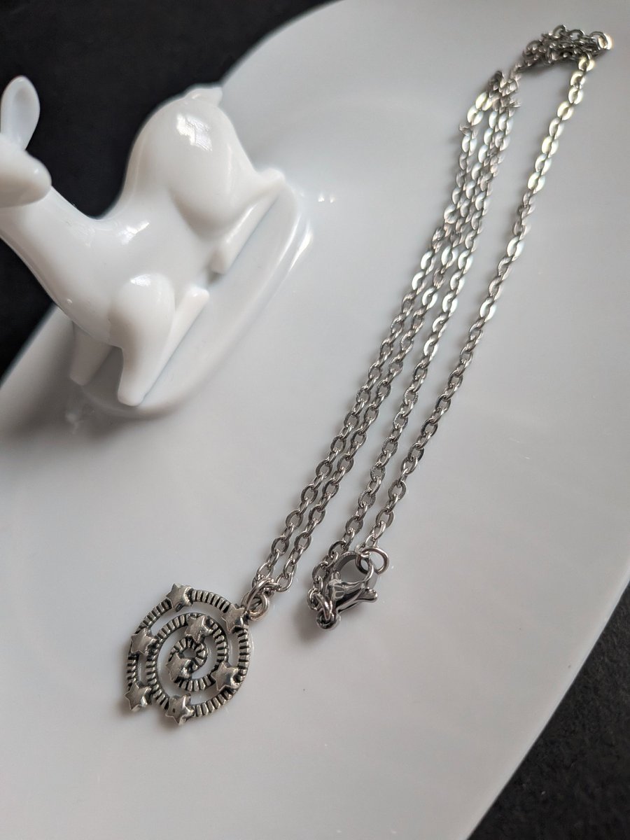 Spiral Galaxy Stars Pendant Necklace - Handcrafted Celestial Jewellery