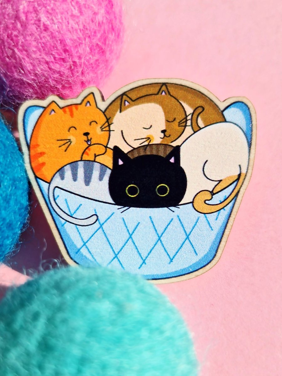 Cat pin, Cat Valentines day gift, Cat mum gift, Ginger cat gift, Black cat gift