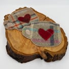 Set two woollen mug rugs