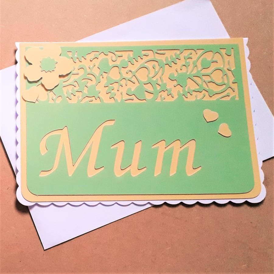 Green and Yellow Mother’s Day Card