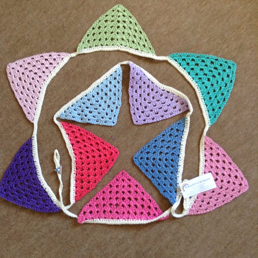 SALE Crochet Bunting in Cotton Yarn