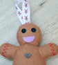 Festive Felt Gingerbread Man Hanging Christmas Tree Decoration - Image 3