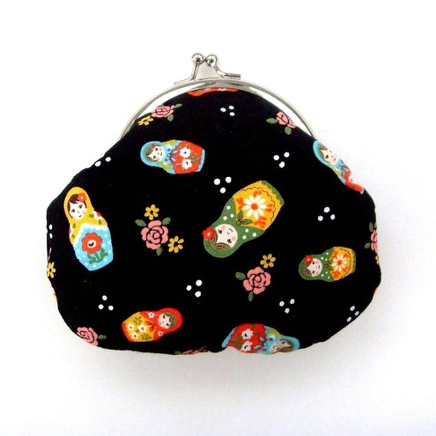Little Russian Dolls Fabric Credit Card/Coin Purse
