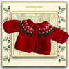 Reserved for Karen - Red Patterned Yoke Cardigan 