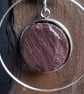 Handmade Red Welsh Slate Hoop Earrings – Stone & Stainless Steel Jewellery - Image 3