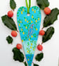 Partridge in a pear tree heart decoration 