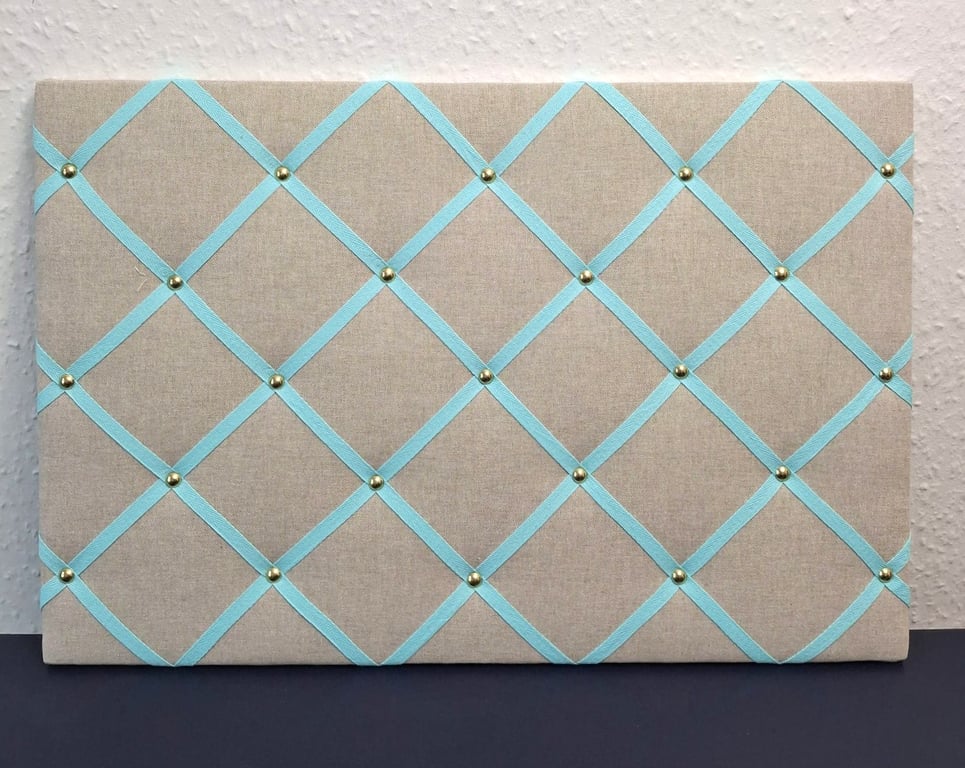 Notice board - Natural background and aqua blue