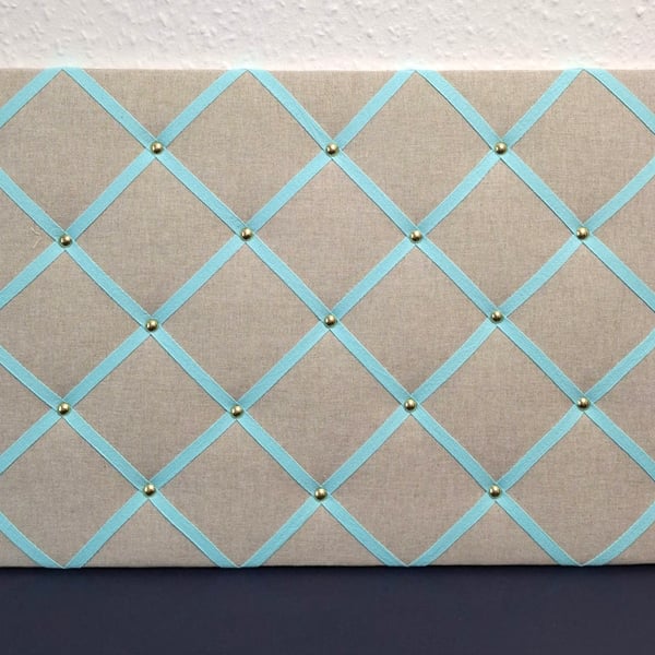 Notice board - Natural background and aqua blue