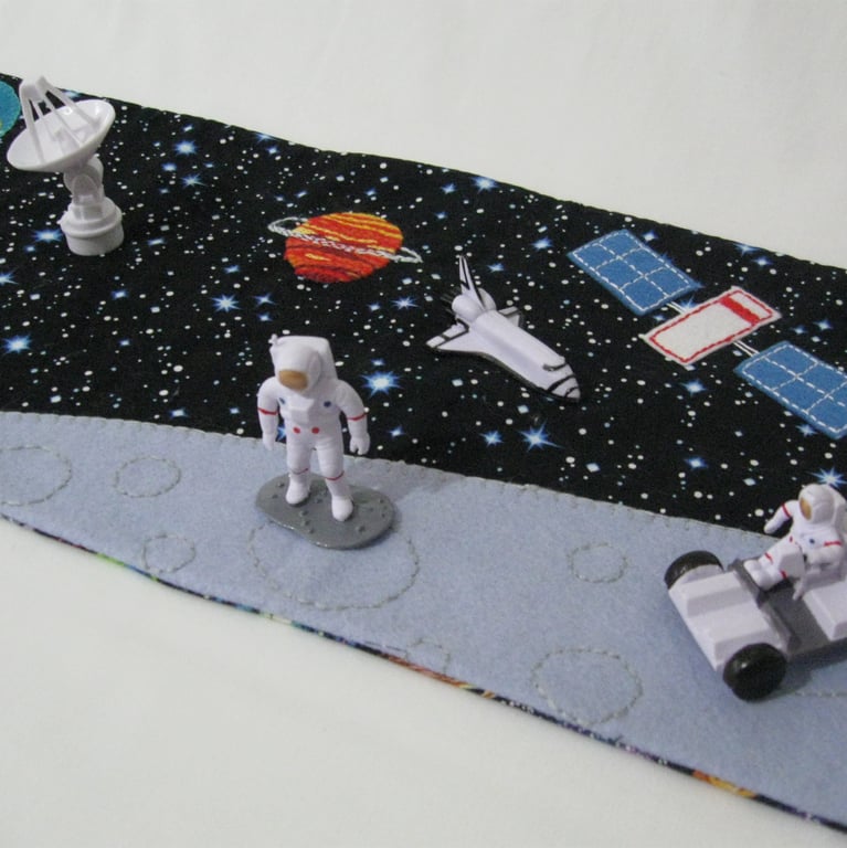 Travel Toy Child's Play Scene - Moon Landing playmat