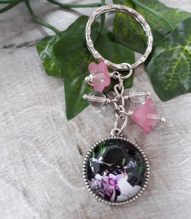 JW002 Cute bee face keyring, bagcharm