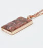 Rhodonite Pendant in Deep Pink with Rose Gold Plating - Zodiac and Anti-Anxiety  - Image 2