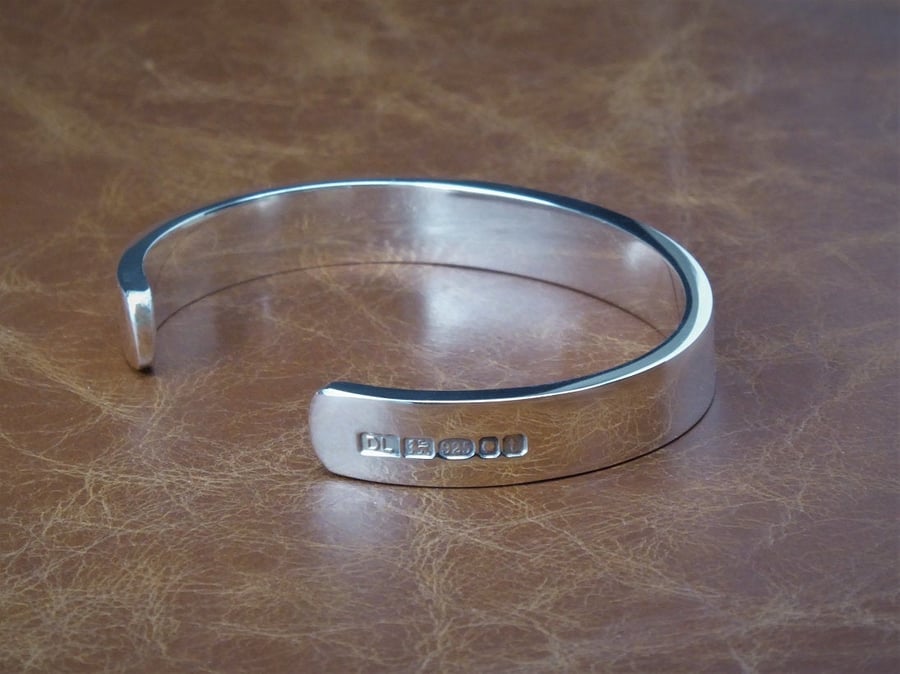 Men's 51 Grams Heavy Solid Sterling 925 Silver, Torque, Bangle, Bracelet, 