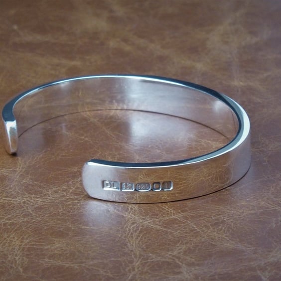 Men's 51 Grams Heavy Solid Sterling 925 Silver, Torque, Bangle, Bracelet, 