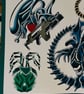 Traditional tattoo flash sheet A4 - Image 2