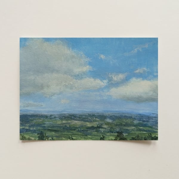 Mini Irish Landscape Painting, Original Gouache Art