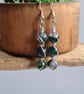 Handmade Natural Moss Agate & 925 Sterling Silver Drop Dangle Earrings Gift Box - Image 9