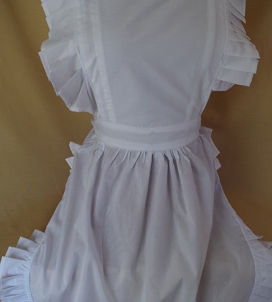 Vintage Victorian Style Full Apron Pinny - White (FC041VH)