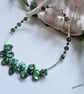 Keshi Pearl, Russian Diopside, Rhodanite Garnet Sterling Silver Bracelet LARGE - Image 5