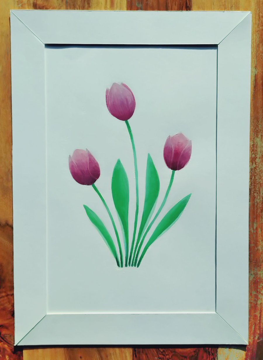 A3 Print of Purple Tullips