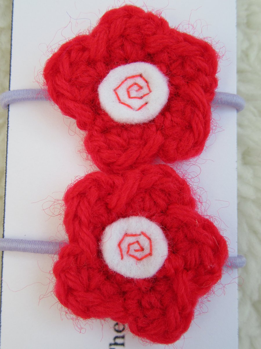 Flower hair bands, toddler hair bobbles