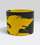 Black and Yellow 15cm Marbled Round Plant Pot  - Large Indoor Planter  - Image 5