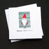 Magical Scandi Santa - Handcrafted Christmas Card - dr20-0028