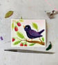 Original Blackbird Painting - Mixed Media - One of a kind