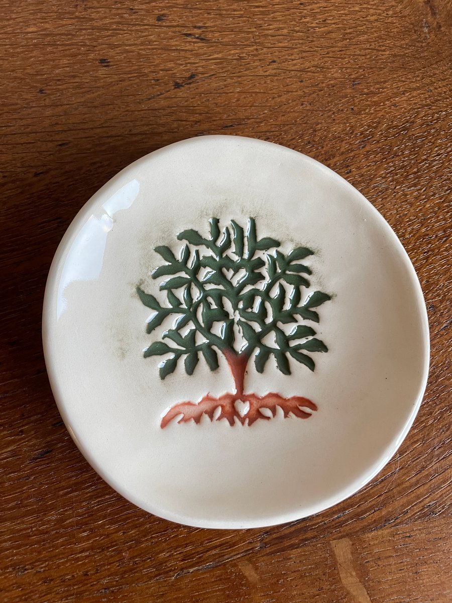 Tree of Life ceramic dish
