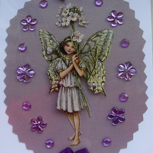 Fairy - Hand Crafted 3D Decoupage Greeting Card - Blank - 2939
