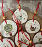 12 Days of Xmas woodslice tree decorations. - Image 2