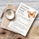 Handmade Ceramic Worry Stone with Beige Heart 