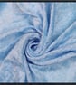 crushed velvet fabric material ice light pale blue 1 metre stretch soft