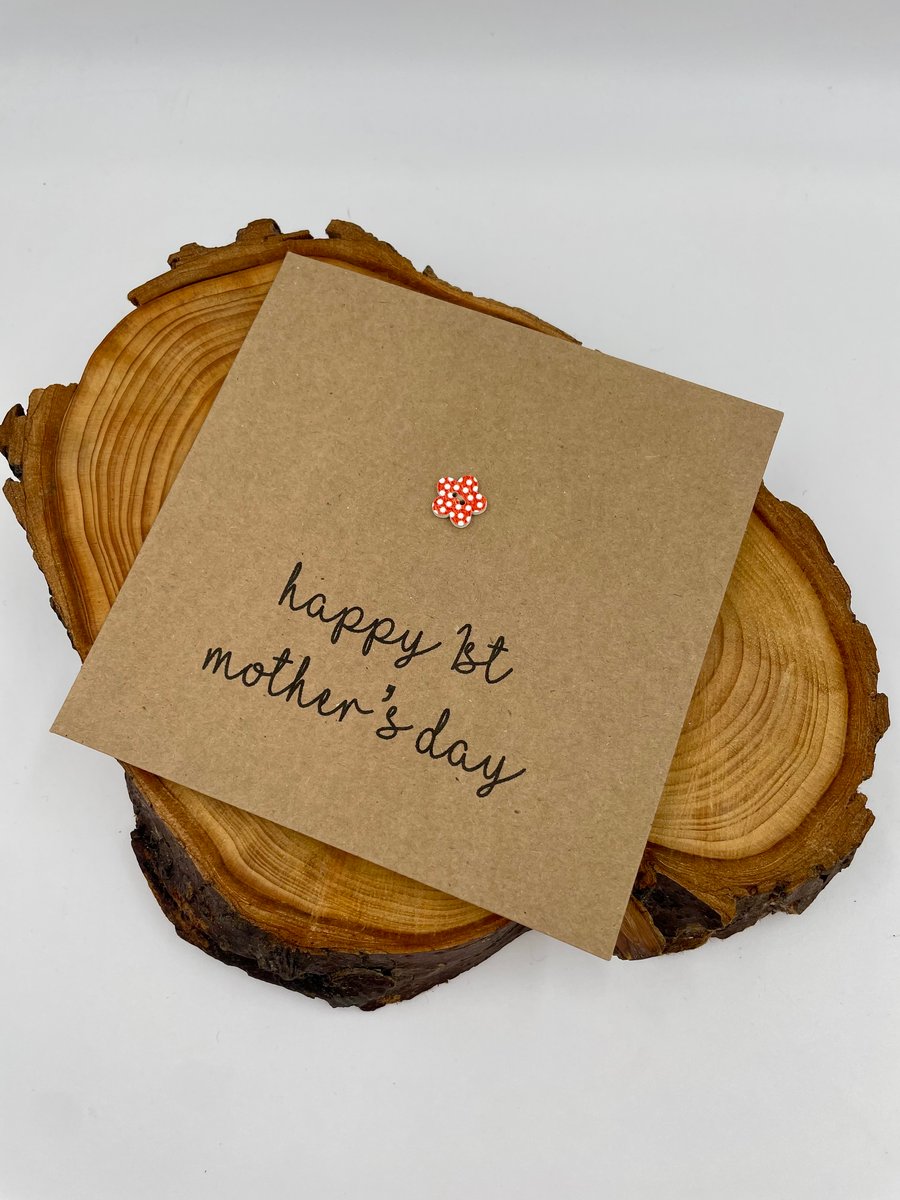 1st Mother's Day button card