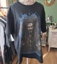 Hexed Necromancer & Blue Arcana T-Shirt - Mystical Dark Art Tee
