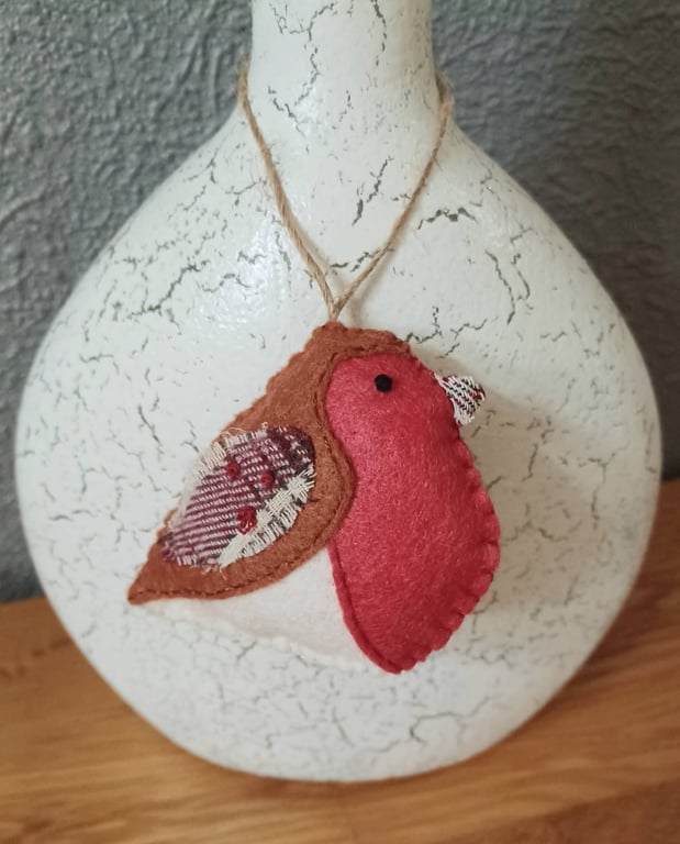 Handmade Felt Rustic Robins