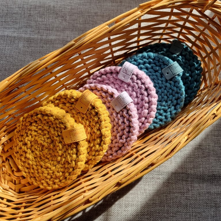 Macrame round coaster - per pair 